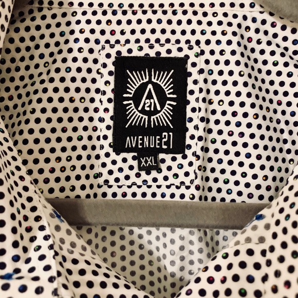 Avenue 21 Men’s XXL Polka Dot Button Down Shirt - Picture 3 of 14